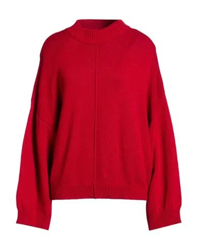 Vicolo Woman Turtleneck Brick Size Onesize Viscose, Polyamide, Wool, Cashmere In Red