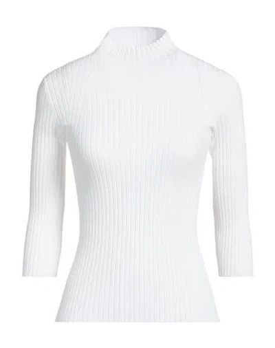 Vicolo Woman Turtleneck Cream Size Onesize Viscose, Polyester In White