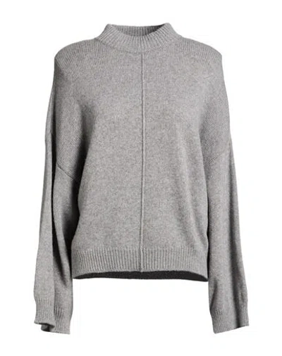 Vicolo Woman Turtleneck Grey Size Onesize Viscose, Polyamide, Wool, Cashmere In Gray