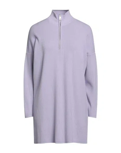 Vicolo Woman Turtleneck Lilac Size Onesize Viscose, Polyester, Polyamide In Purple