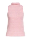 Vicolo Woman Turtleneck Pink Size Onesize Polyester, Polyamide