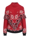 Vicolo Woman Turtleneck Red Size Onesize Wool, Acrylic