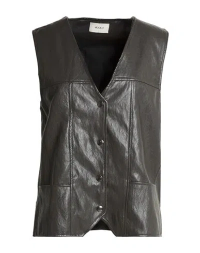 Vicolo Woman Vest Taupe Size M Polyester, Polyurethane In Gray