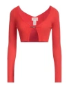 Vicolo Woman Shrug Tomato Red Size Onesize Viscose, Polyester
