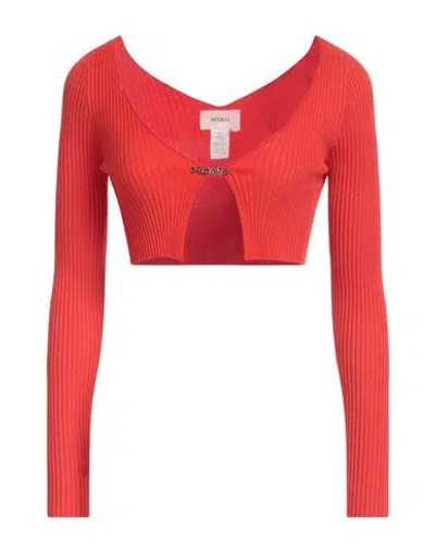 Vicolo Woman Shrug Tomato Red Size Onesize Viscose, Polyester