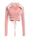 Vicolo Woman Wrap Cardigans Pink Size Onesize Viscose, Polyamide, Elastane In Pink