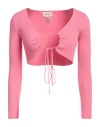 Vicolo Woman Wrap Cardigans Pink Size Onesize Viscose, Polyester