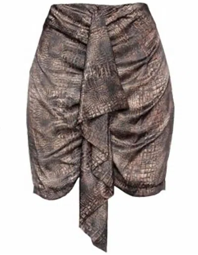 Vicolo Women's Ruched Mini Skirt In Dark Brown