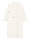 Vicolo Wool-blend Coat In White