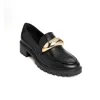 Vicson Women's Black / Gold Tona Loafers In Black/gold