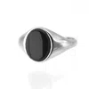 Vicstonenyc Fine Jewelry Men Onyx Signet White Gold Ring In White