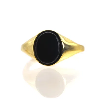 Vicstonenyc Fine Jewelry Men Onyx Signet Yellow Solid Gold Ring