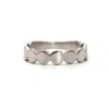 Vicstonenyc Fine Jewelry Men's Timeless Flat Dots White Solid Gold Ring