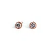Vicstonenyc Fine Jewelry Women's Antique Lab Diamond Stud Rose Gold Earrings