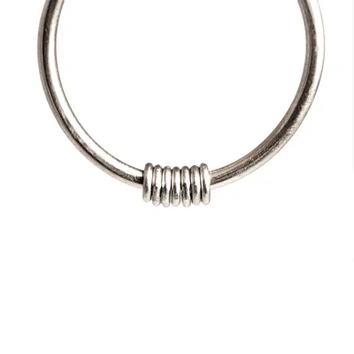 Vicstonenyc Fine Jewelry Women's Anxiety Relief Moving Ring – 14k White Gold O-ring Style
