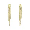 Vicstonenyc Fine Jewelry Women's Beautiful Opal Gold Chain Dangle Earrings