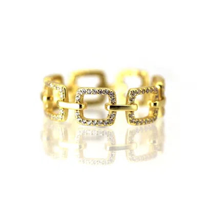 Vicstonenyc Fine Jewelry Women's Chain Gold Ring