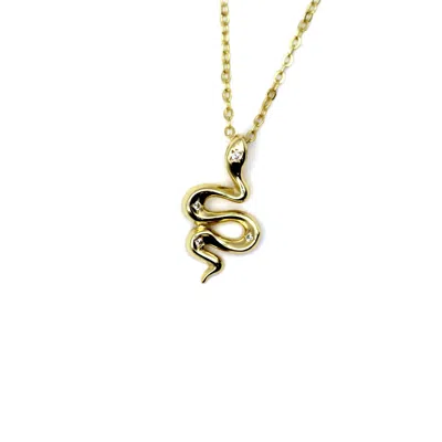 Vicstonenyc Fine Jewelry Women's Diamond Snake Gold Necklace