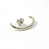 Vicstonenyc Fine Jewelry Women's Ear Cuff Lobe White Solid Gold Earring