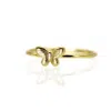 Vicstonenyc Fine Jewelry Women's Gold / Green Gold Butterfly Ring In Multi