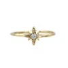 Vicstonenyc Fine Jewelry Women's Gold North Star April Birthstone Diamond Ring In Gold