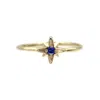 Vicstonenyc Fine Jewelry Women's Gold North Star December Birthstone Tanzanite Ring In Gold