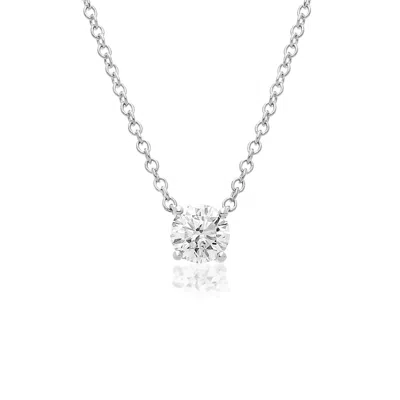 Vicstonenyc Fine Jewelry Women's Half Carat Lab Grown Diamond White Gold Necklace
