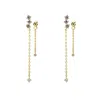 Vicstonenyc Fine Jewelry Women's Lab Diamond Double Layer Gold Earrings In Gold