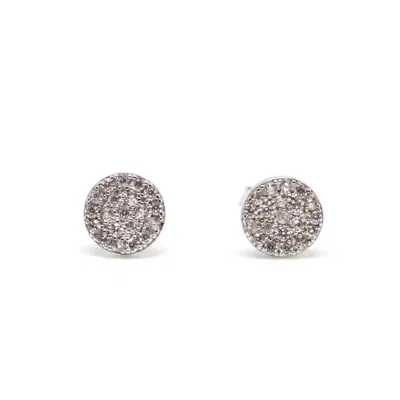 Vicstonenyc Fine Jewelry Women's Natural Diamond V S E Color Stud White Gold Earrings - Screw Back