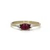 Vicstonenyc Fine Jewelry Women's Natural Oval Ruby And Diamond White Gold Ring