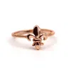 Vicstonenyc Fine Jewelry Women's Rose Gold Antique Fleur De Lis Rose Solid Gold Ring In Gold