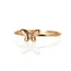 Vicstonenyc Fine Jewelry Women's Rose Gold Butterfly Ring In Gold
