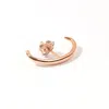 Vicstonenyc Fine Jewelry Women's Rose Gold Ear Cuff Lobe Rose Solid Gold Earring