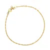 Vicstonenyc Fine Jewelry Women's Thin Unique Chain Gold Vermeil Bracelet In Gold