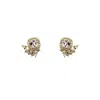 Vicstonenyc Fine Jewelry Women's Unique Sparkling Gold Vermeil Stud Earrings