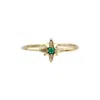 Vicstonenyc Fine Jewelry Women's Yellow Gold North Star Emerald Ring In Gold