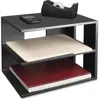 Victor 1120-5 Midnight Black Corner Shelf - 13.5" Height X 13.5" Width X 10.5" Depth - Desktop - Matte Blac