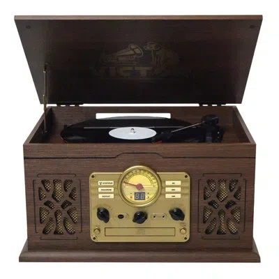 Victor 7-in-1 Turntable Music Center With Bluetooth & Vinyl Record Player In Espresso