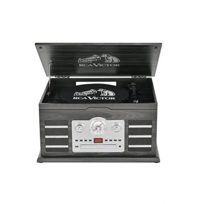 Victor 8-in-1 Turntable Music Center With Audio Stream In Black