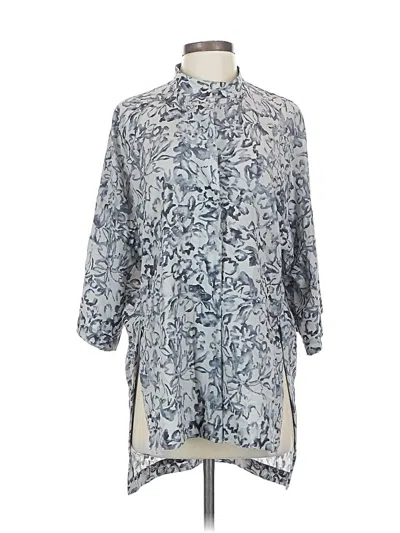 Pre-owned Victor Alfaro 3/4 Sleeve Blouse In Blue