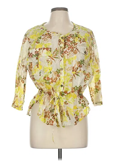 Pre-owned Victor Alfaro 3/4 Sleeve Blouse In Yellow