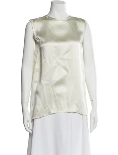 Pre-owned Victor Alfaro Crew Neck Sleeveless Top In Neutral