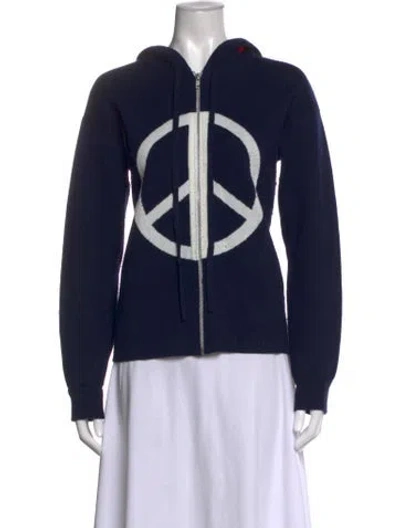 Pre-owned Victor Alfaro Graphic Print Crew Neck Hoodie In Blue