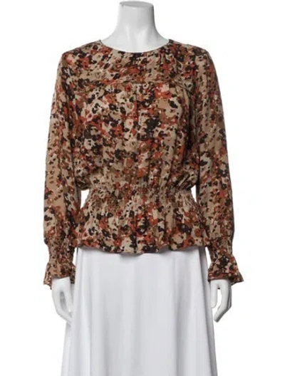 Pre-owned Victor Alfaro Patterned Crew Neck Top In Multicolor
