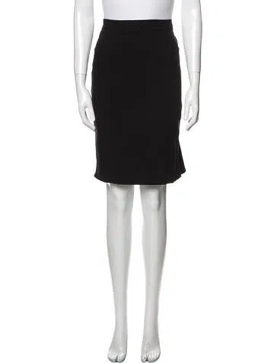 Pre-owned Victor Alfaro Pleated Accents Knee-length Skirt In Black