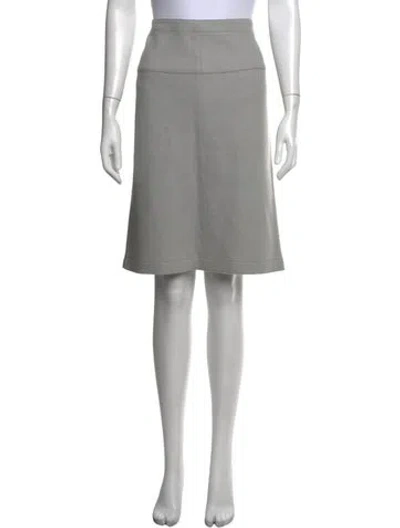 Pre-owned Victor Alfaro Virgin Wool Knee-length Skirt In Grey