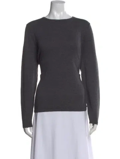 Pre-owned Victor Alfaro Wool Scoop Neck Sweater In Gray