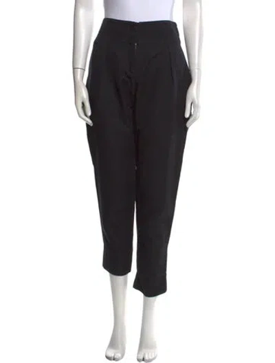 Pre-owned Victor Alfaro Wool Straight Leg Pants In Multi