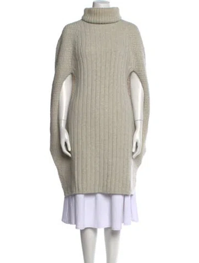 Pre-owned Victor Alfaro Wool Turtleneck Sweater In Neutral