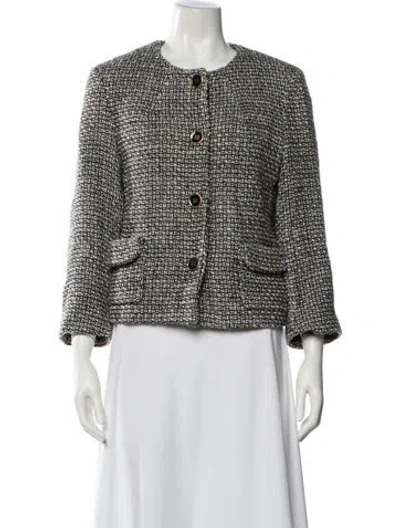 Pre-owned Victor Alfaro Wool Tweed Pattern Evening Jacket In Multi